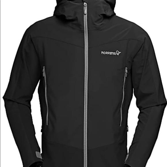 Norrona Mens Falketind Windstopper Hybrid Soft Shell Jacket Medium M Caviar EUC - Picture 1 of 9
